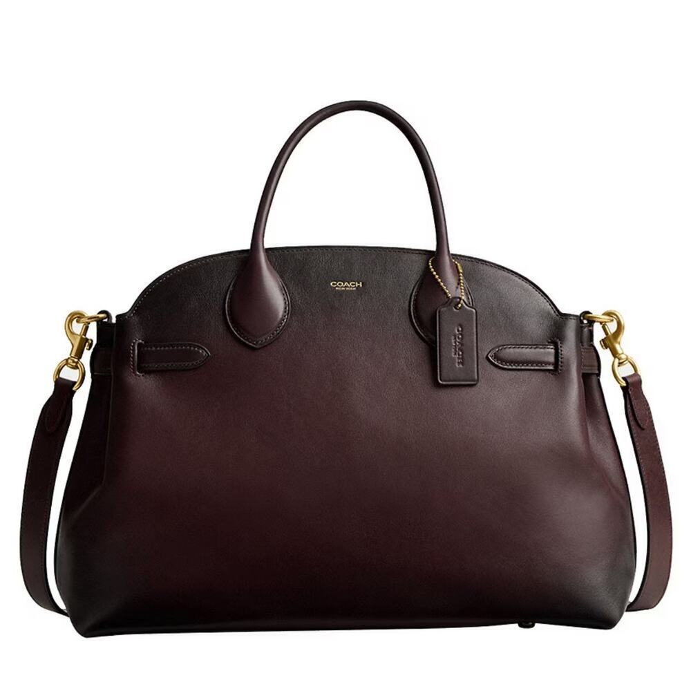 Coach Soft Empire Carryall Bag 40 Merlot - Picture 3 of 17